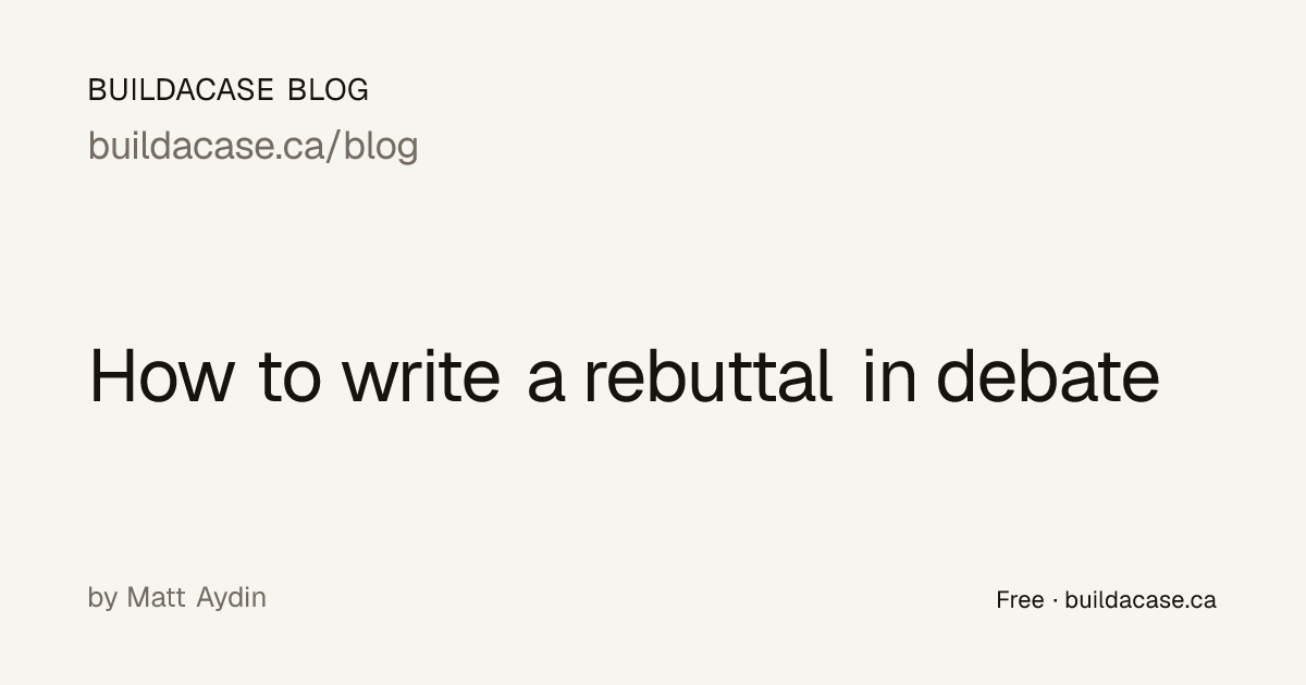 How to Write a Rebuttal in Debate (With Examples)